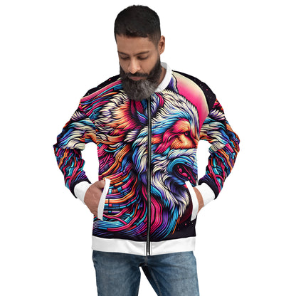 Wolf Art Bomber Jacket Adult Vibrant Artistic All Over Print Full Zip Soft Shell