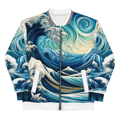 The Great Flood Bomber Jacket – Unisex Artistic All-Over Print Graphic, Men's Women's Festival Outerwear