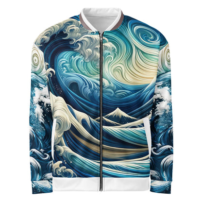 The Great Flood Bomber Jacket – Unisex Artistic All-Over Print Graphic, Men's Women's Festival Outerwear