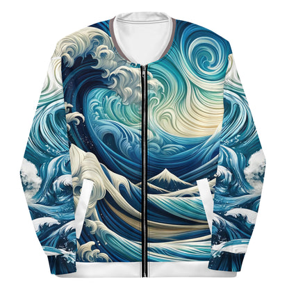 The Great Flood Bomber Jacket – Unisex Artistic All-Over Print Graphic, Men's Women's Festival Outerwear