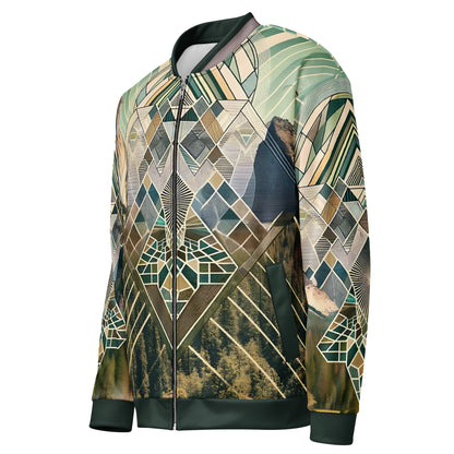 Yosemite Valley Bomber Jacket – Unisex Abstract Geometric Music Festival Climbing Jacket