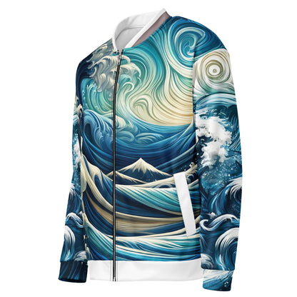 The Great Flood Bomber Jacket – Unisex Artistic All-Over Print Graphic, Men's Women's Festival Outerwear