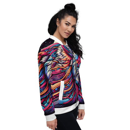 Wolf Art Bomber Jacket Adult Vibrant Artistic All Over Print Full Zip Soft Shell